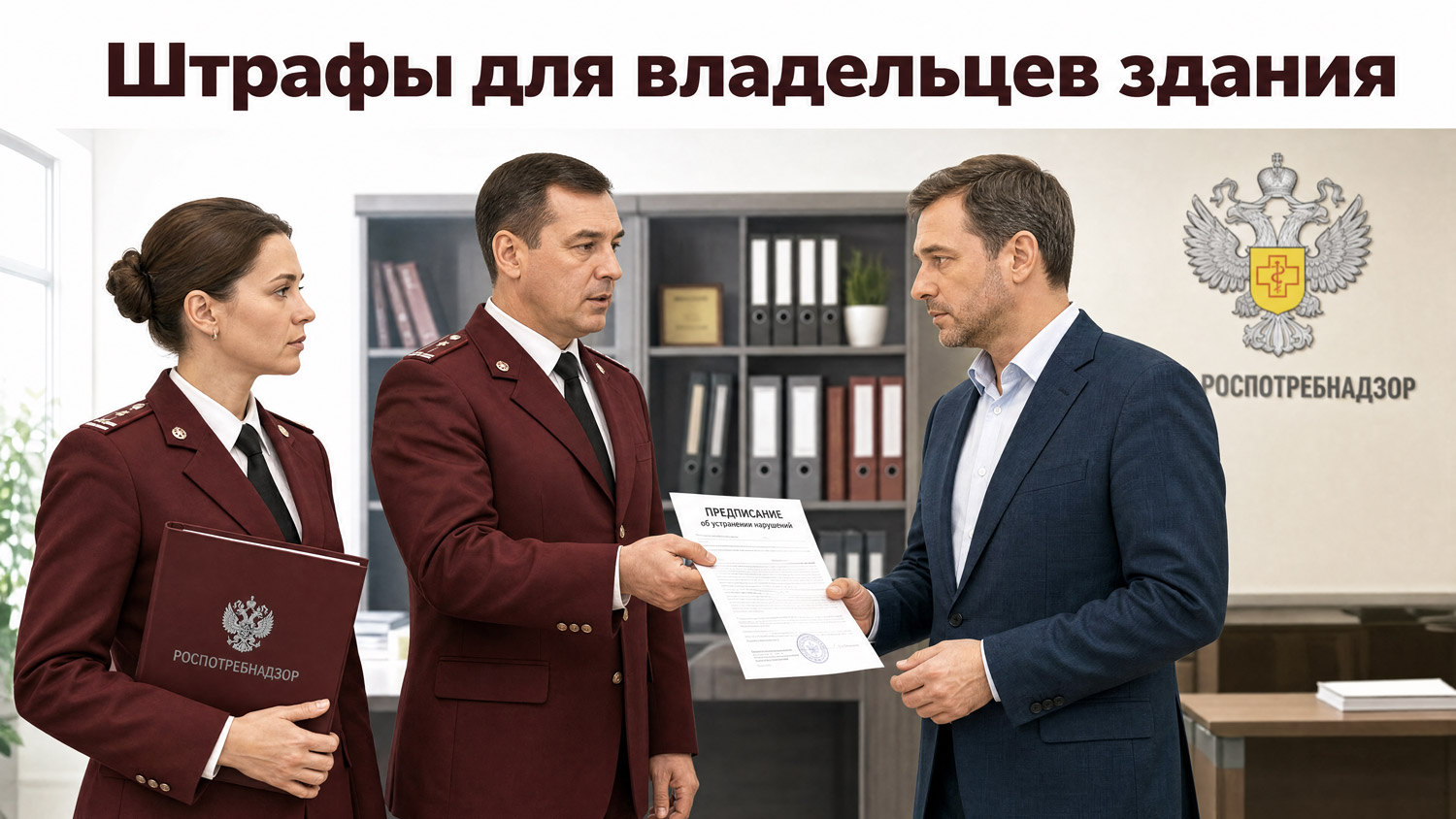 Роспотребнадзор выписывает предписание владельцу здания